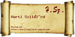 Hartl Szilárd névjegykártya