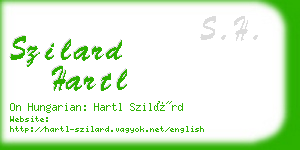 szilard hartl business card